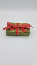 Load image into Gallery viewer, Green marble with red gold stripe ribbon