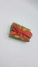 Load image into Gallery viewer, Green marble with red gold stripe ribbon