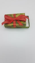 Load image into Gallery viewer, Green marble with red gold stripe ribbon