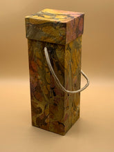 Load image into Gallery viewer, Orange and Gold  Marble  Wine box